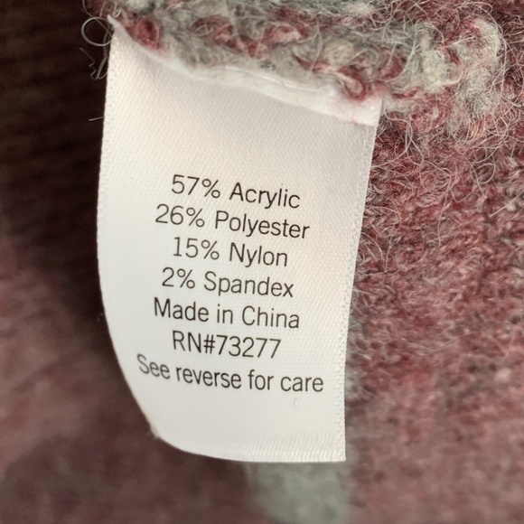 Nine West Womens Sweater with Hoodie Size XL Stripes with Sparkles SOFT V Neck - Picture 5 of 8